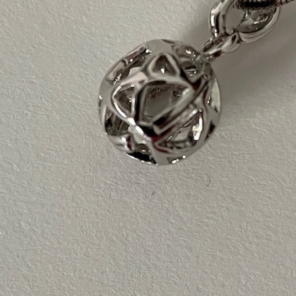 Merkaba Silver Sphere Jewish Start Necklace - Picture 5 of 5